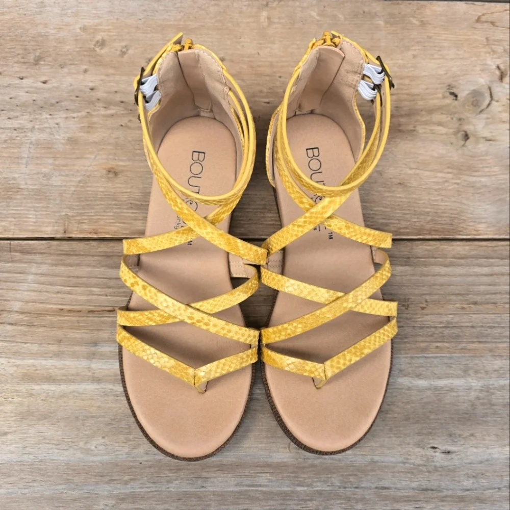 Boutique by Corkys NEW Sweet Tea Coastal Boho Revival Wedge Sandals 6M